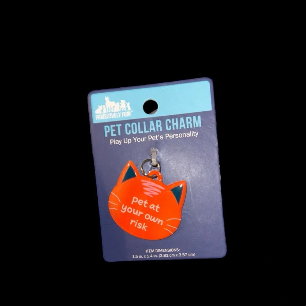 Pet Collar Charm “Pet at your own risk”